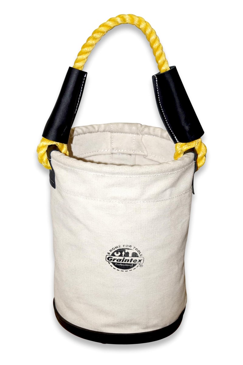 Graintex CB2296 Utility Canvas Bucket Plastic Bottom 15" X 10" Rope Handle - Image 1